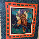 What A Hoot hand quilted owl quilt