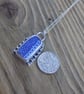 Silver Thames pottery bezel set pendant ,boho ,hippy, necklace  - Image 7