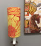 70s Orange Floral LARGO by Sidlaw Textiles VIntage Fabric Lampshade option  - Image 6