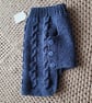 Hand knitted dog coat  in denim blue  - Image 1