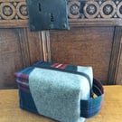 Scottish wool tartan and tweed  box bag.