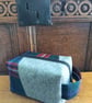 Scottish wool tartan and tweed  box bag.