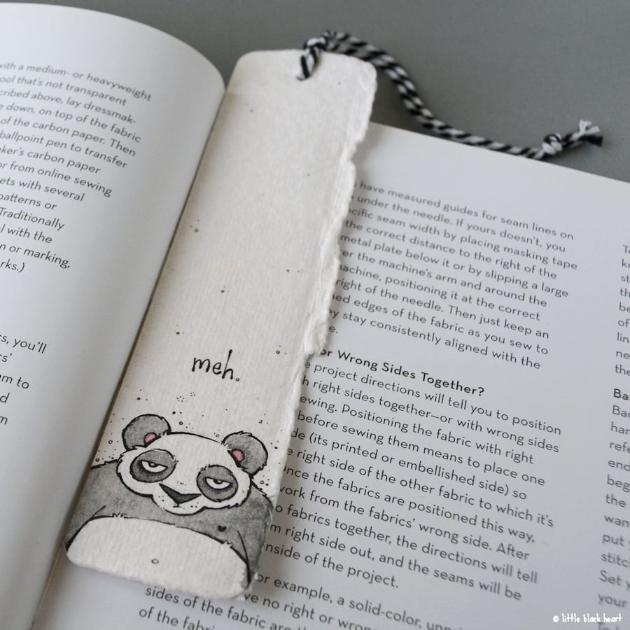 bookmark with original illustrion - meh panda