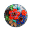 FB136  - Japanese Art Inspired Handmade Mini Felt Brooch - GREY