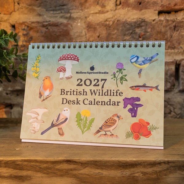 2027 British Wildlife Desk Calendar