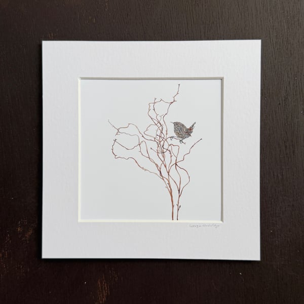 'Twisted Willow' 8" x 8" Mounted Print