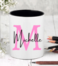 Personalised PINK Initial and Name Personalised  Pen  - Pencil Pot