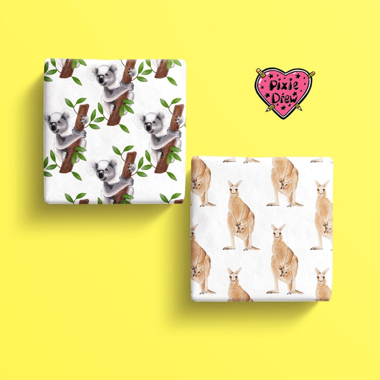 Koala or Kangaroo wrapping paper