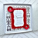 Luxury boxed quilled foiled card - anniversary, birthday, wedding