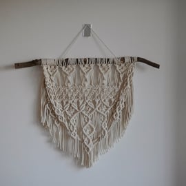 macrame wall hanging, fibre art for home and living room decor 