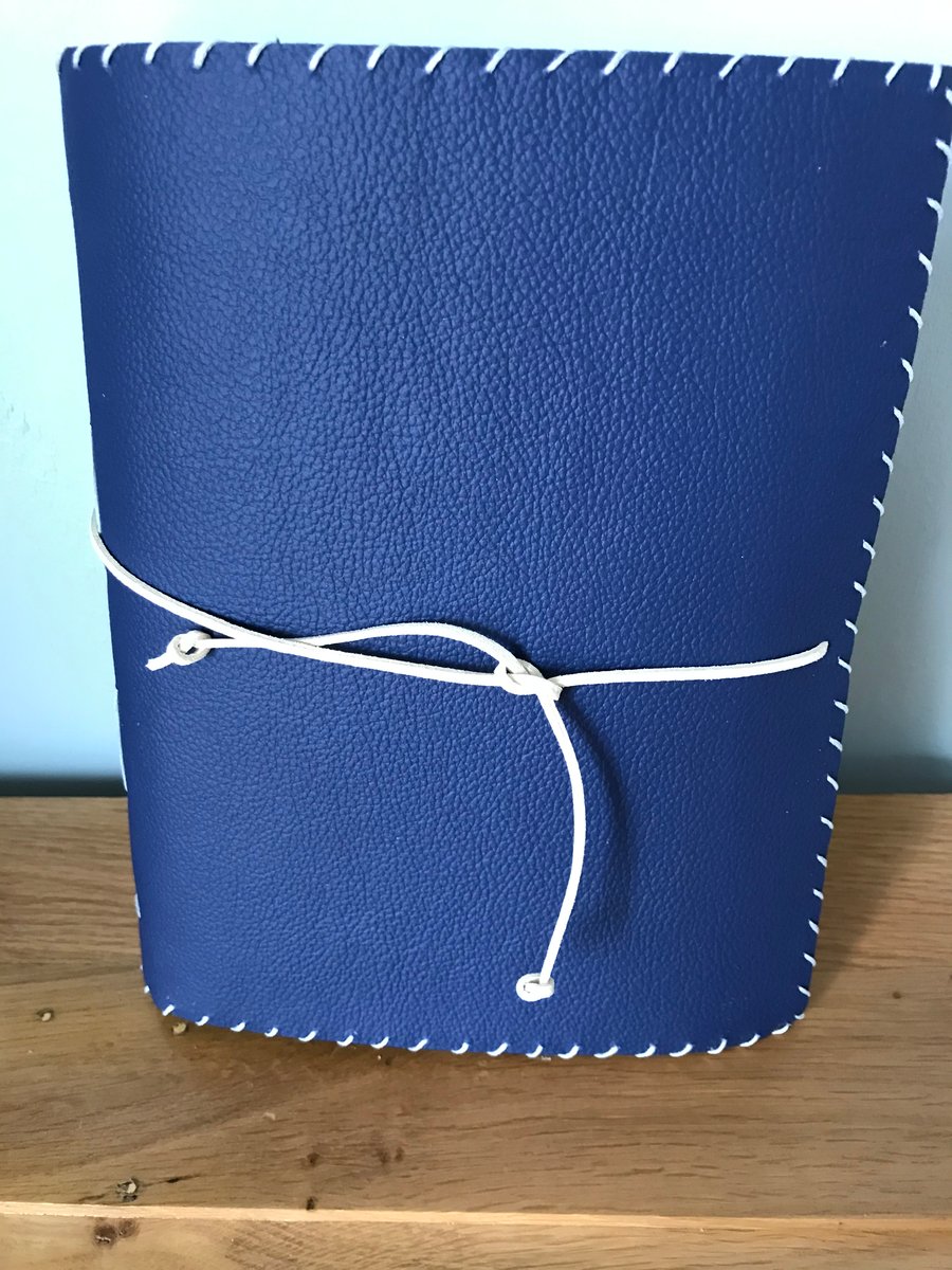 A5 Blue Leather Art  Journal 
