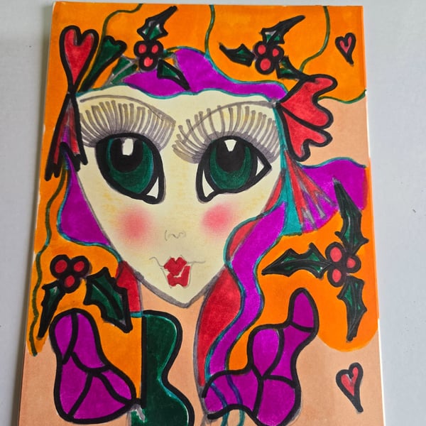Christmas Fairy Drawing 