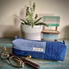 Handmade Fabric Boxed Pencil Pouch, Large Pencil Case, Art Supplies Zipper Pouch