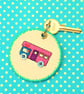 Motorhome Camper van round Keyring with button wheels - Image 5