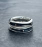 Freeform Stack Ring, silver freeform ring, silver stack ring, chunky stack ring, - Image 5