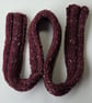 Perfectly Imperfect handknitted woollen burgundy scarf 
