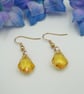 Pretty sunshine yellow crystal earrings   - Image 4