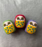 Needle felting kit - cute colourful owl (red) - Image 1