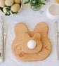 Breakfast Set- Bunny - Wooden Toast board & Egg Cup - Breakfast Gifts - Image 3