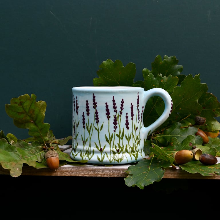 Lavender Country Mug - Hand Painted