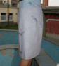 Apron Reversible Birds & Butterflies Pale grey & teal. Long length Shabby chic - Image 2