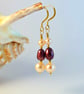 Freshwater Pearl & Gold Vermeil Earrings, Bridal, Birthday, Anniversary Gift - Image 1