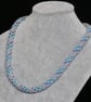 Blue, Aquamarine and Silver Netted Necklace - Image 2