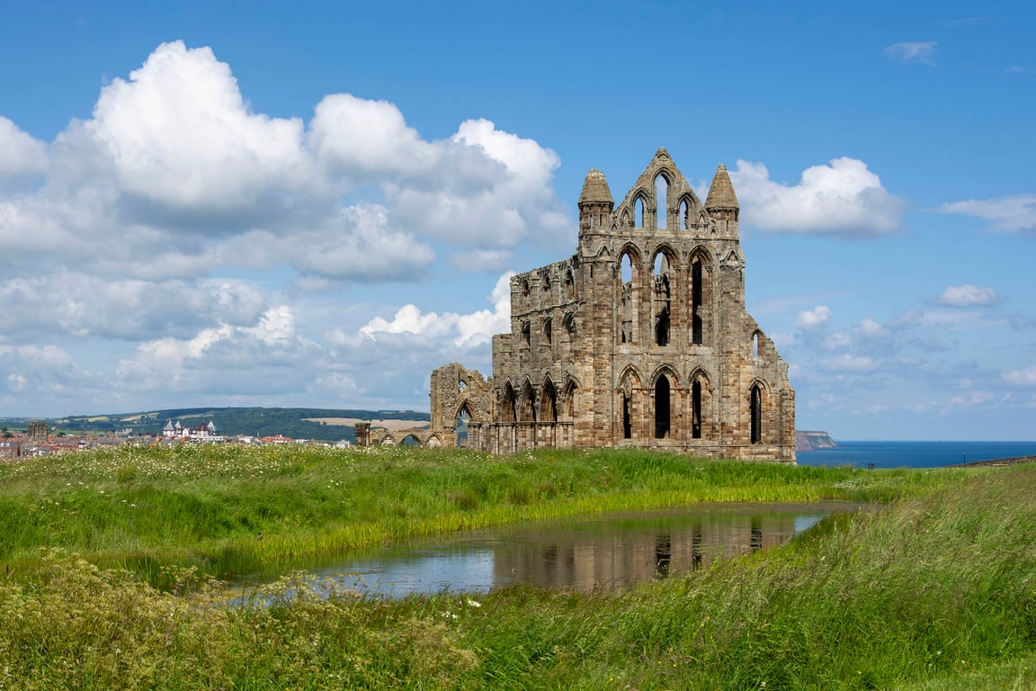 Whitby Abbey reflected print