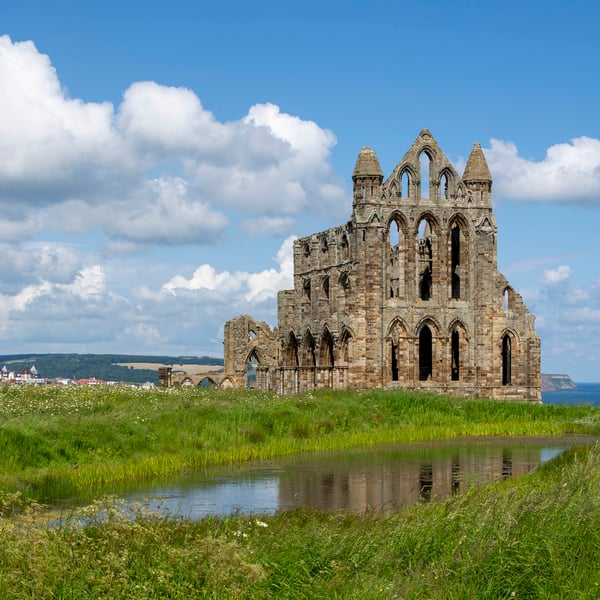 Whitby Abbey reflected print