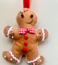 Pair of felt gingerbread Christmas decorations  - Image 2