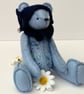 Woodland elf hand sewn teddy bear, onexif a kind collectable artist bear
