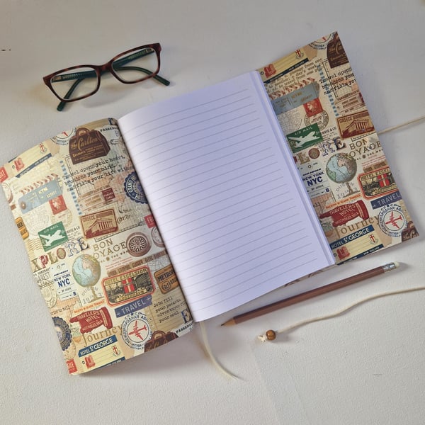 Travel Journal or Sketchbook, Hand Bound, gift for Travelling, Holidays, Memory