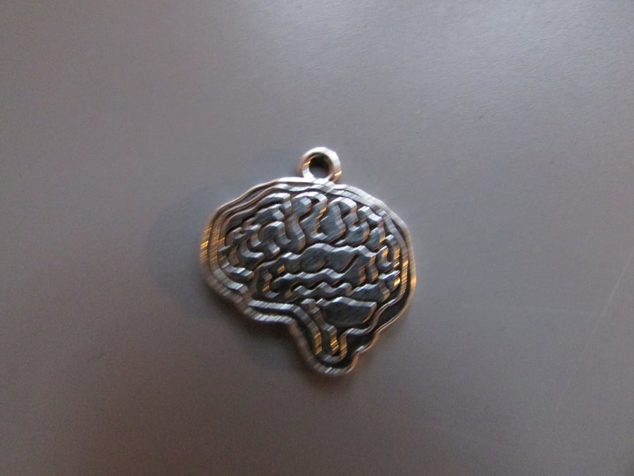 Brain Silver or bronze Tibetan Charm