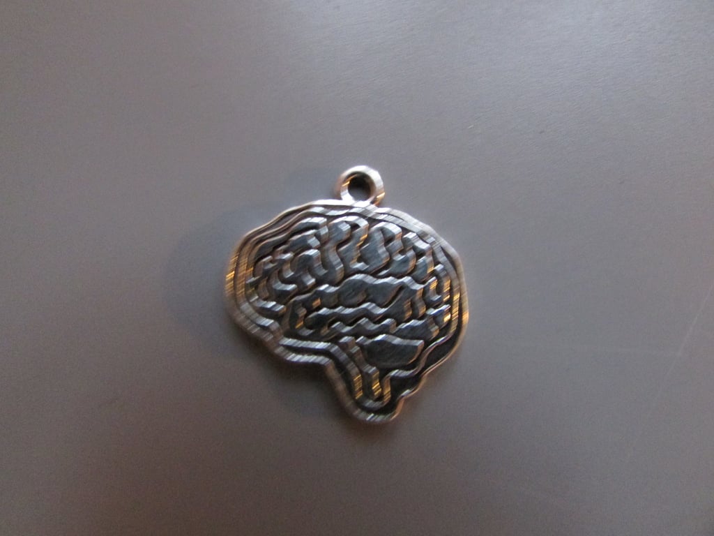 Brain Silver or bronze Tibetan Charm