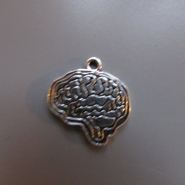 Brain Silver or bronze Tibetan Charm