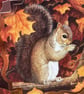 Welcome Autumn squirrel with love birthday card - Image 3