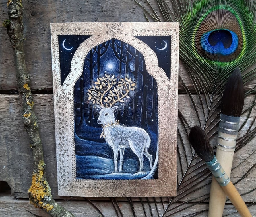 Midwinter Greetings Card by Hannah Willow