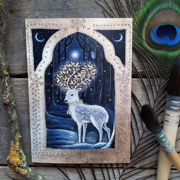 Midwinter Greetings Card by Hannah Willow