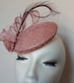 Pink sinamay button hat - Image 2