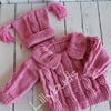 Knitting pattern for Adventure Awaits child's cardigan 