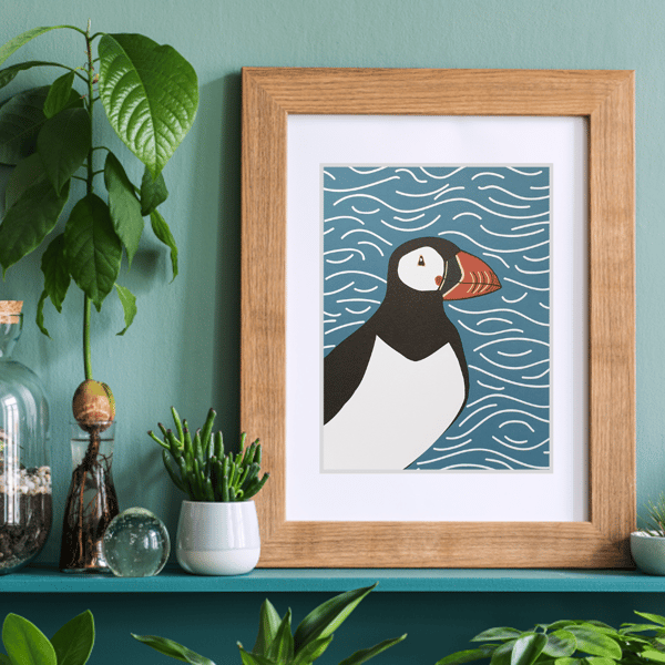 Puffin A5 Art Print