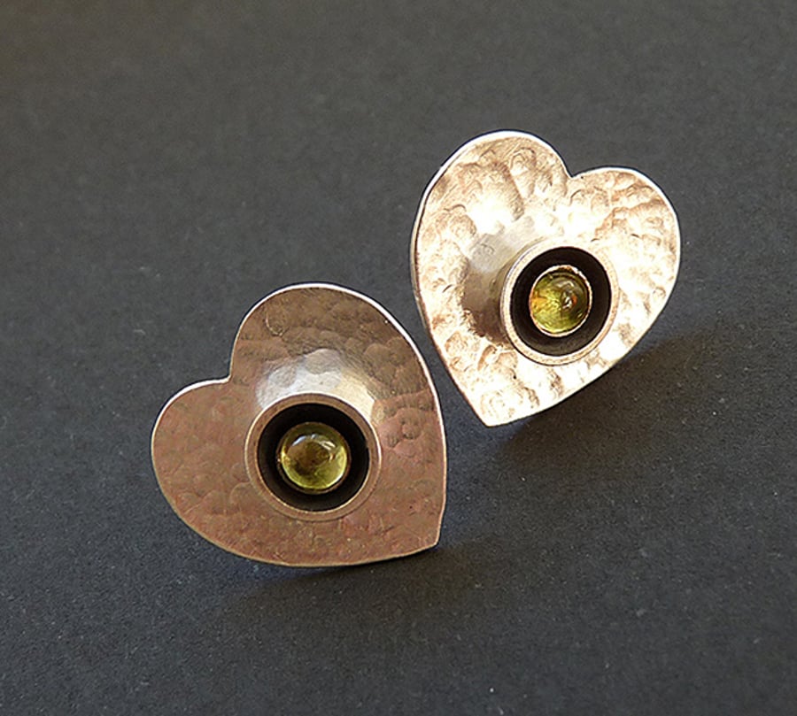 Sterling Silver Studs with Peridot SP8