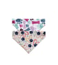 Dog Bandanas Set, Bandanas, Hearts-Paws Design-Small Dog Bandanas. 2 Pack