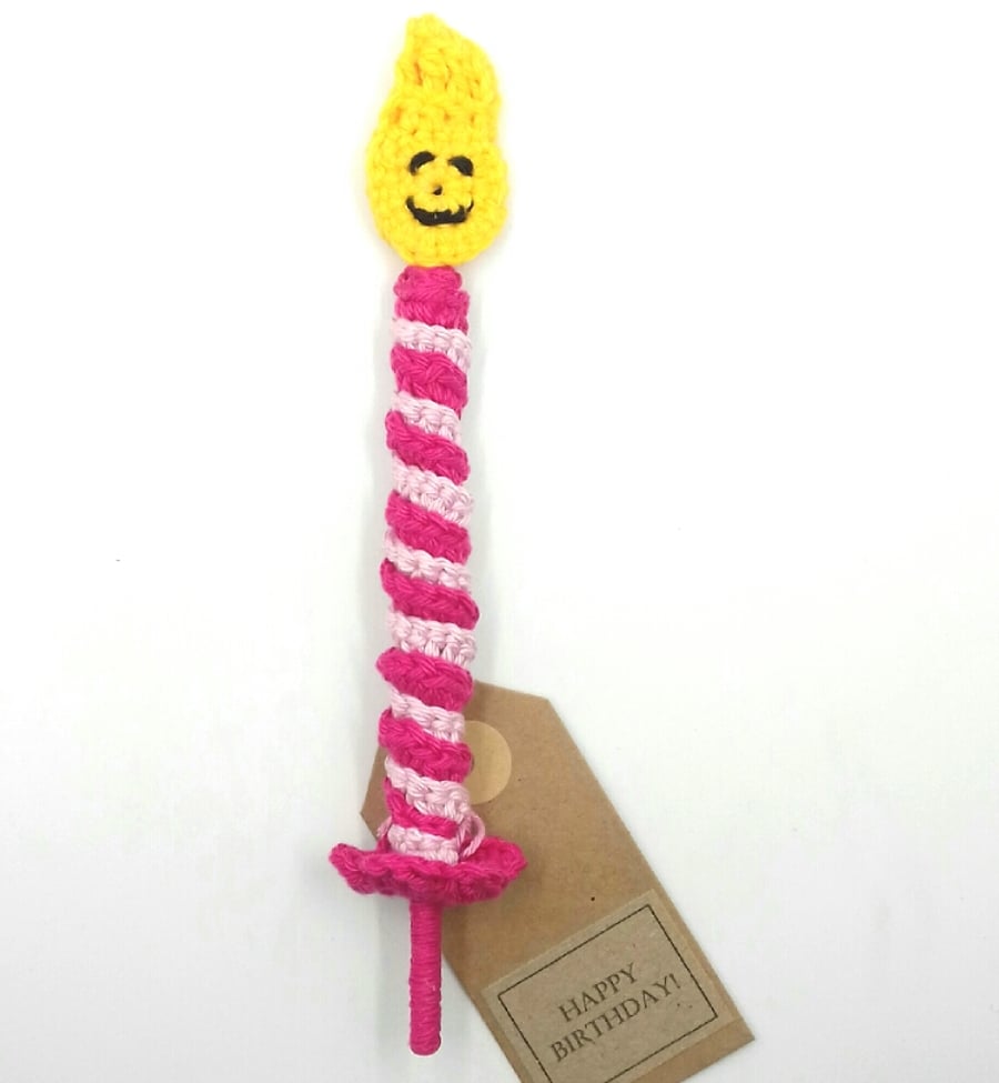 Crochet Happy Birthday Candle