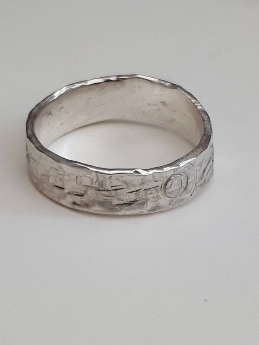 Sterling silver Bark Ring