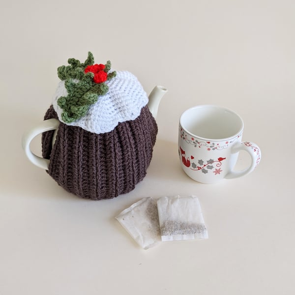 Christmas Pudding Teapot Tea Cosy
