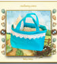 Turquoise Baby Daisy Carrycot with Pockets - Image 1