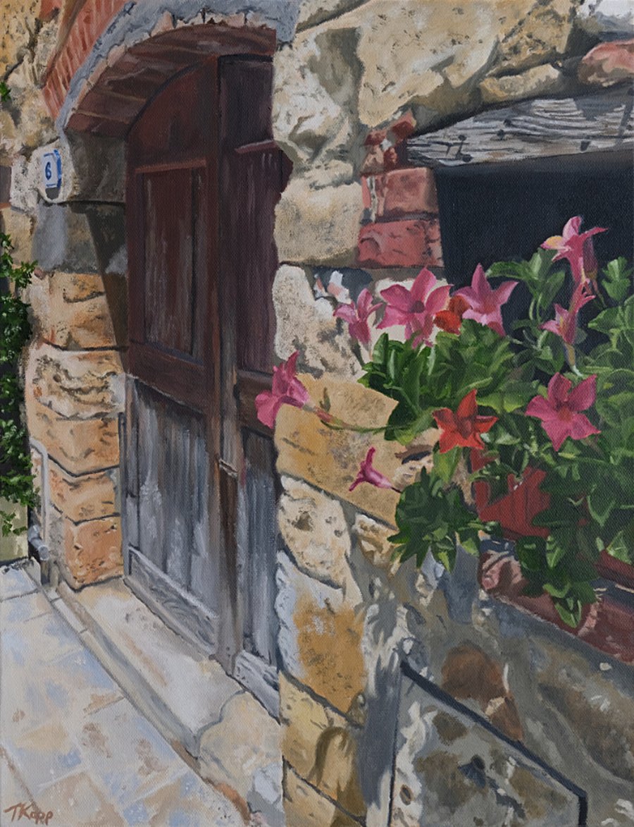 'A Tuscan Door' oil painting - Signed Fine Art Print