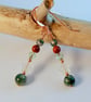 Moss Agate, Jade Star, Red Jasper & Crystal Earrings, Birthday Gifts For Her - Image 3