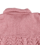 Rose pink Hand Knitted Baby Cardigan, Collared Sweater, Girls, Baby Shower Gift  - Image 9